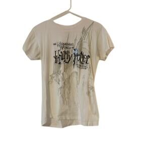 Wizarding World Harry Potter Hogwarts Shirt Women's 2XL White Universal Studios